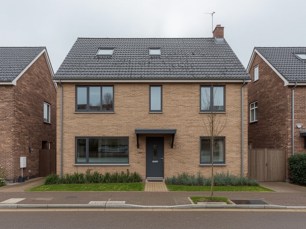 Vrijstaande woning in Rosmalen met antraciet grijze kunststof kozijnen