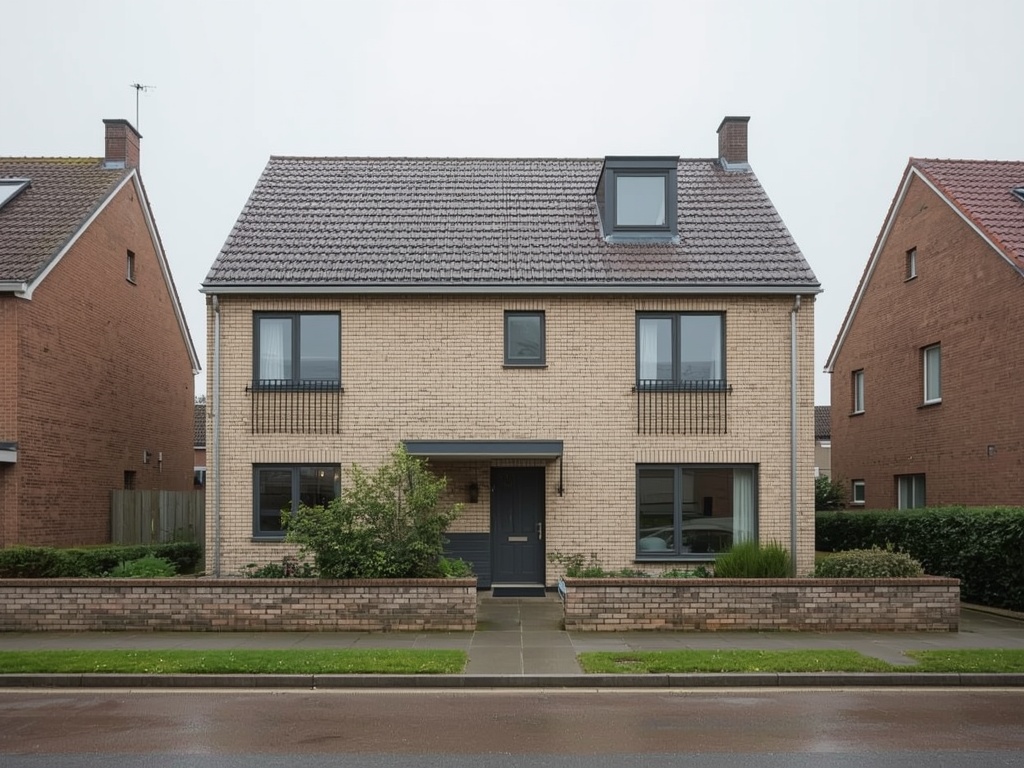 Twee-onder-een-kapwoning Waalwijk Zanddonk met antraciete kunststof kozijnen