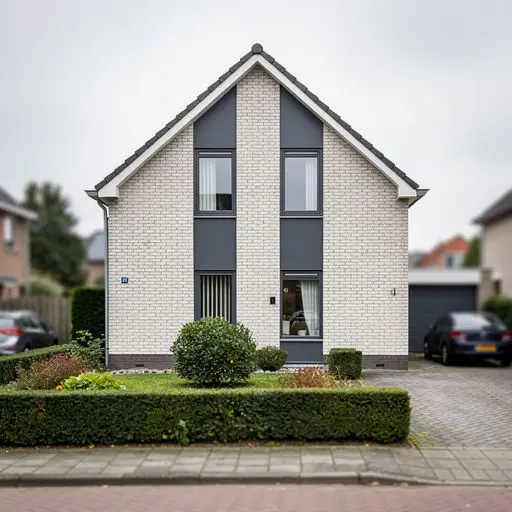 Vrijstaande woning in Tilburg Reeshof met antracietgrijze kunststof kozijnen rondom