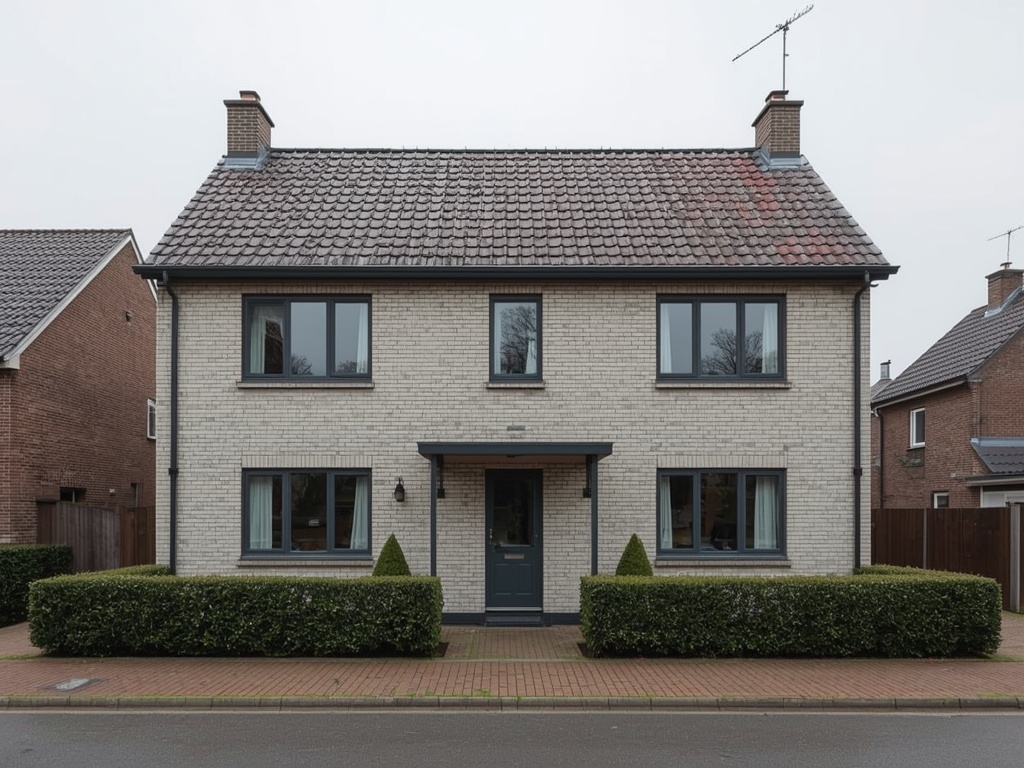 Vrijstaande woning Dongen met antraciet grijze kunststof kozijnen
