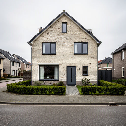 Vrijstaande woning Tilburg Reeshof met antraciet grijze kunststof kozijnen