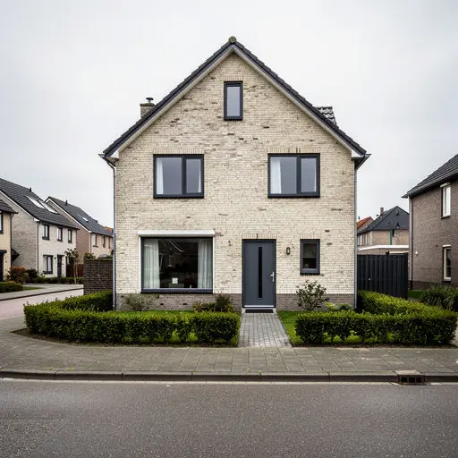 Vrijstaande woning Tilburg Reeshof met antraciet grijze kunststof kozijnen